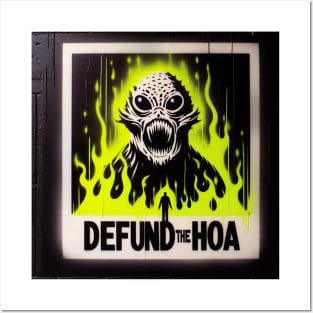 Defund the HOA Posters and Art